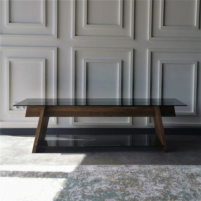 Hanah Home Soporte de TV en Nogal y Negro